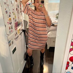 Stripped T-shirt Dress